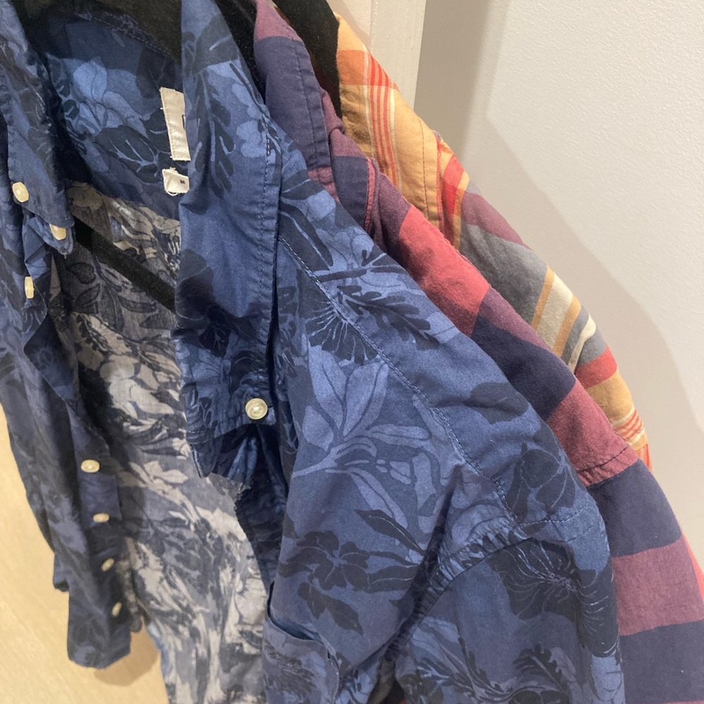 set of 3 casual short sleeve button down